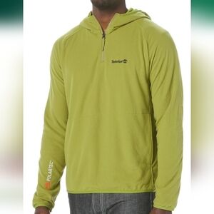NWT! MSRP $80 Timberland Men's (M) Green Polartec Lightweight Hooded Sweatshirt